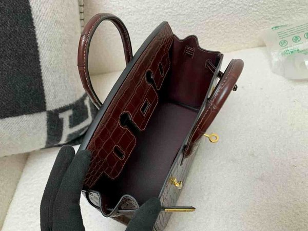 Hermès Birkin 25 Matte Alligator Fauve x Gold Hardware