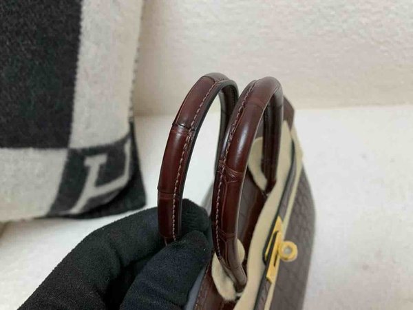 Hermès Birkin 25 Matte Alligator Fauve x Gold Hardware