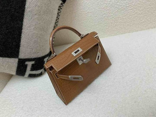 Hermès Mini Kelly II Matte Alligator Rouge Sellier x Palladium Hardware