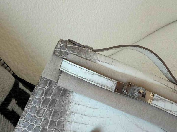 Hermès Mini Kelly I · Matte Crocodile · Himalaya x Palladium