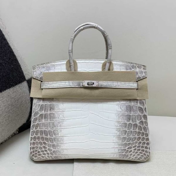 Hermès Birkin 25 Himalaya Niloticus Crocodile with Palladium Hardware