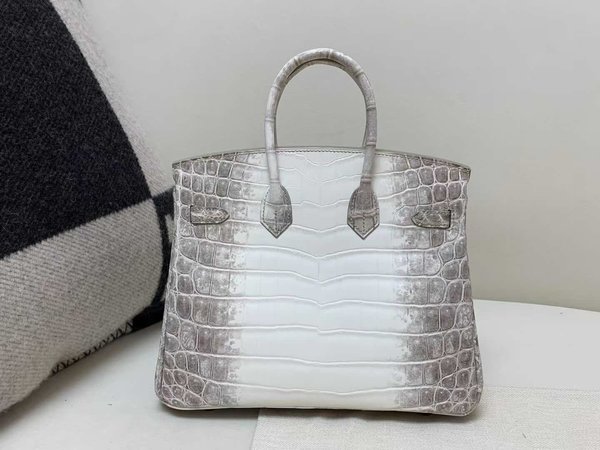 Hermès Birkin 25 Himalaya Niloticus Crocodile with Palladium Hardware