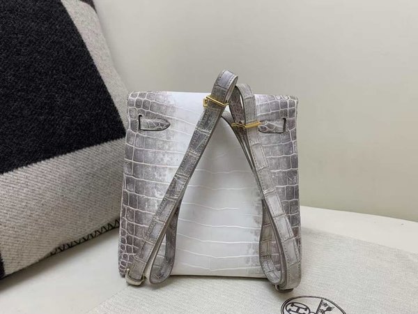 Hermès Kelly Pochette Niloticus Crocodile Himalaya with Gold Hardware