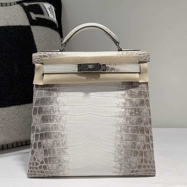 Hermès Kelly Ado II 28 Himalayan Crocodile with Palladium Hardware