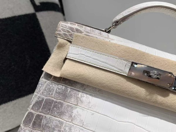 Hermès Kelly Ado II 28 Himalayan Crocodile with Palladium Hardware