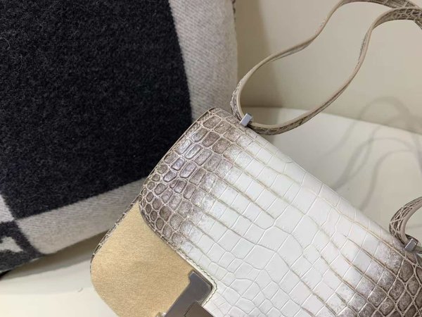 Hermès Constance 18 Himalaya Crocodile with Palladium Hardware