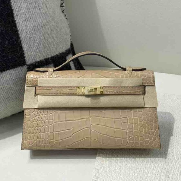 Hermès Mini Kelly I  Alligator Matte Chai with Gold Hardware