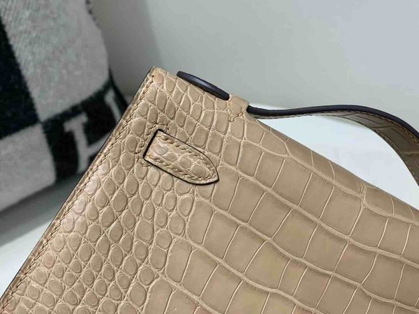 Hermès Mini Kelly I  Alligator Matte Chai with Gold Hardware