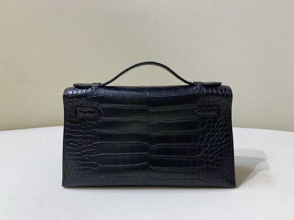 Hermès Mini Kelly I Matte Alligator Black – Gold Hardware