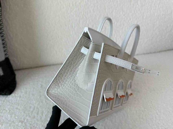 Hermès Birkin Faubourg 20 “Snow” Limited Edition / Mixed Materials & Palladium Hardware