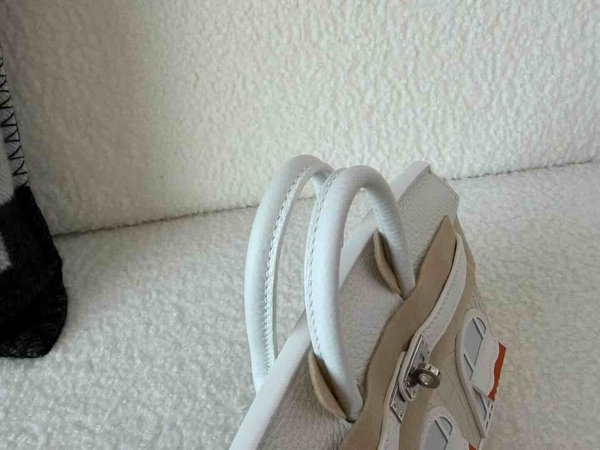 Hermès Birkin Faubourg 20 “Snow” Limited Edition / Mixed Materials & Palladium Hardware