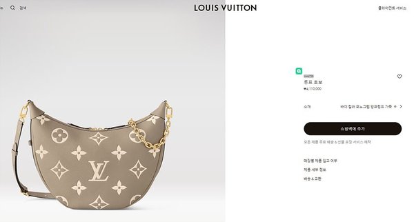 루이비통 루프 호보 바이컬러 [매장가 410만원대]