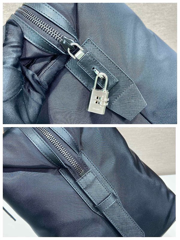 프라다 리나일론 및 사피아노 가죽 더플 백 [매장가 295만원대]