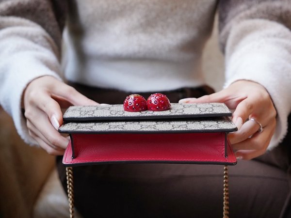 구찌 체리 장식의 GG 수프림 미니 체인백 [매장가 138만원대]