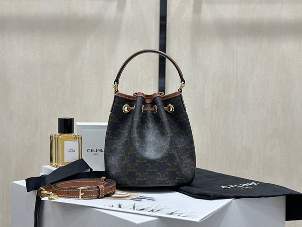 셀린느 틴 클라라백 트리옹프 캔버스 & 카프스킨 탠 [매장가 255만원대]