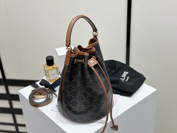 셀린느 클라라백 트리옹프 캔버스 & 카프스킨 탠 [매장가 305만원대]