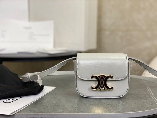 셀린느 미니 클로드 샤이니 카프스킨 화이트 [매장가 185만원대]