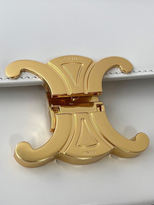 셀린느 클로드 숄더백 샤이니 카프스킨 화이트 [매장가 405만원대]