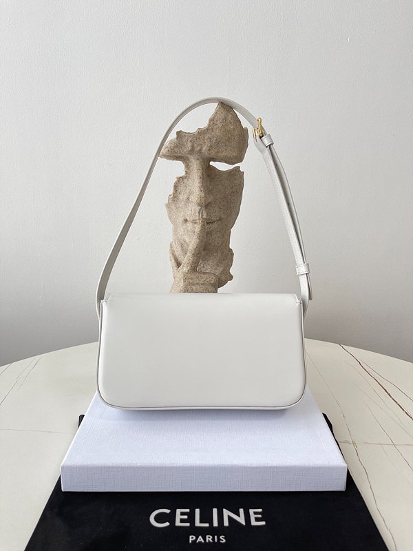 셀린느 클로드 숄더백 샤이니 카프스킨 화이트 [매장가 405만원대]