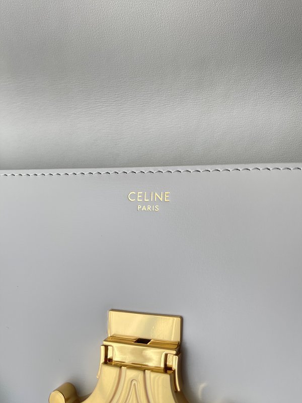 셀린느 클로드 숄더백 샤이니 카프스킨 화이트 [매장가 405만원대]