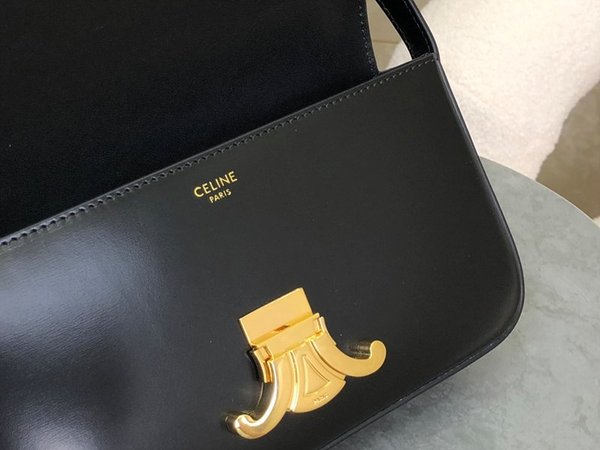 셀린느 클로드 숄더백 샤이니 카프스킨 블랙 [매장가 405만원대]