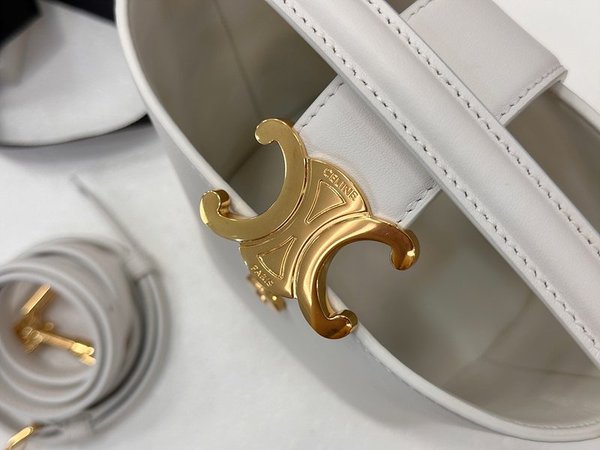 셀린느 미니 루이즈 버킷백 부드러운 카프스킨 화이트 [매장가 350만원대]