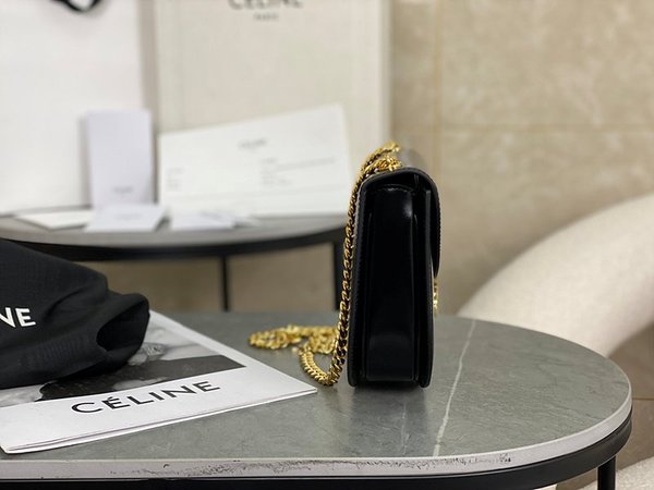 셀린느 체인 베사체 클레아 샤이니 카프스킨 블랙 [매장가 500만원대]