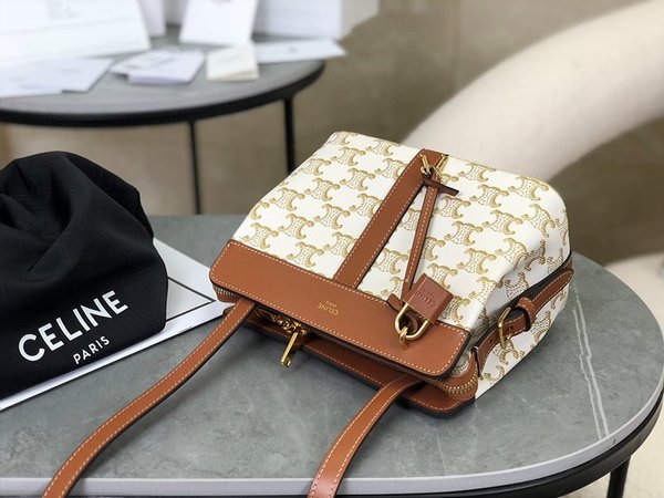 셀린느 트리오페 틴 카바스 드 프랑스 숄더백 트리옹프 캔버스 & 카프스킨 화이트 [매장가 250만원대]