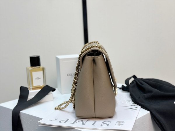 셀린느 미디엄 틴 빅투아르 체인 숄더백 세피아 [매장가 450만원대]