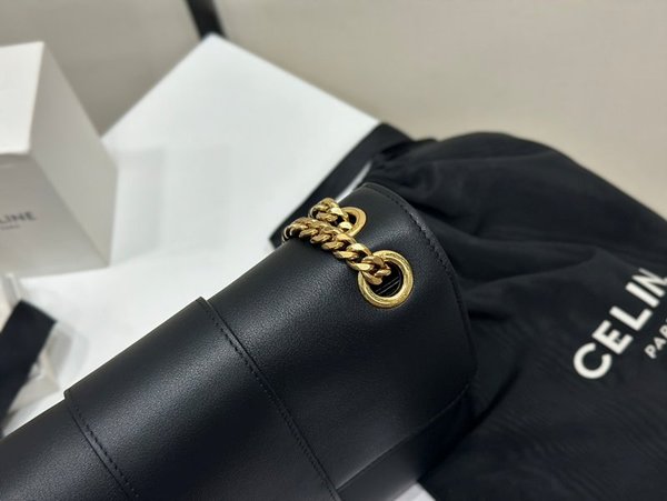 셀린느 미디엄 틴 빅투아르 체인 숄더백 블랙 [매장가 450만원대]