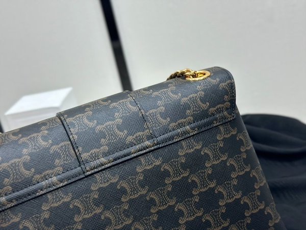 셀린느 미디엄 틴 빅투아르 체인 숄더백 트리옹프 캔버스 & 카프스킨 탠 [매장가 450만원대]