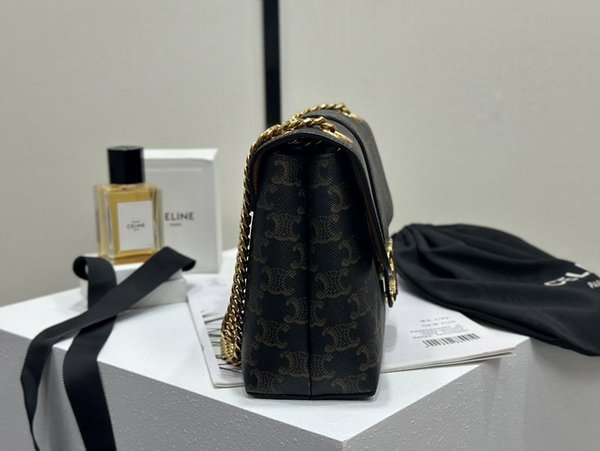 셀린느 미디엄 틴 빅투아르 체인 숄더백 트리옹프 캔버스 & 카프스킨 탠 [매장가 450만원대]