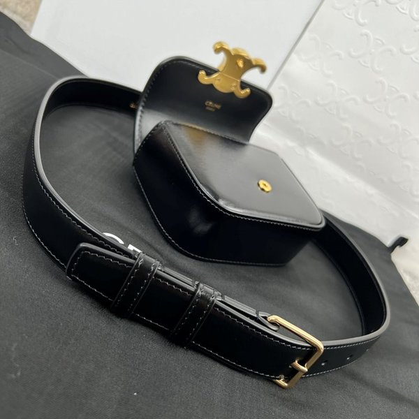 셀린느 트리옹프 벨트백 / 블랙 [매장가 215만원대]