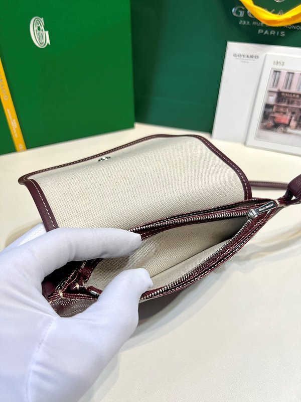 고야드 플뤼메 클러치 지갑/ 버건디