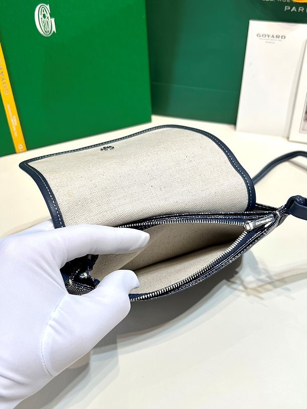 고야드 플뤼메 클러치 지갑/ 네이비