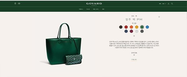 고야드 앙주 백 PM / 그린 [매장가 455만원대]