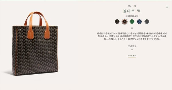 Goyard 고야드 볼테르 백 / 블랙탄블랙 [매장가 340만원대]