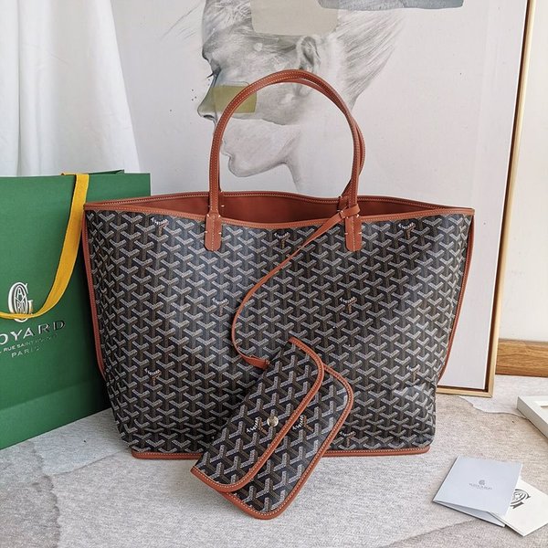 고야드 앙주 백 GM/ 블랙블랙탄