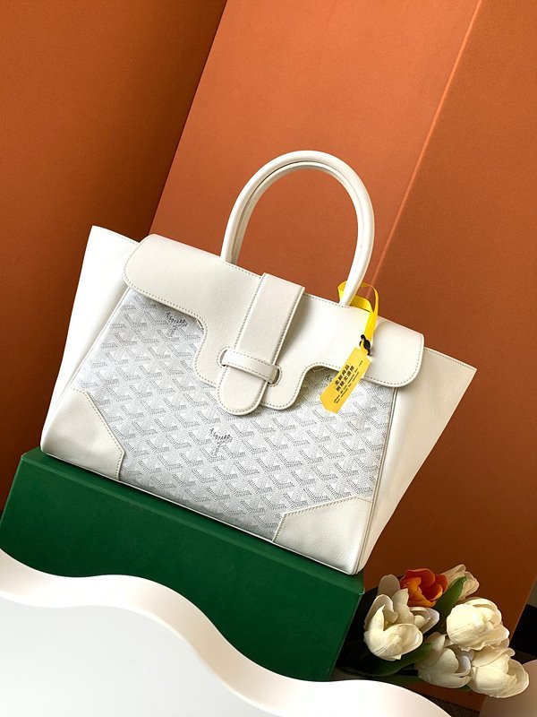 고야드 카바스 사이공 토트 백/ 화이트