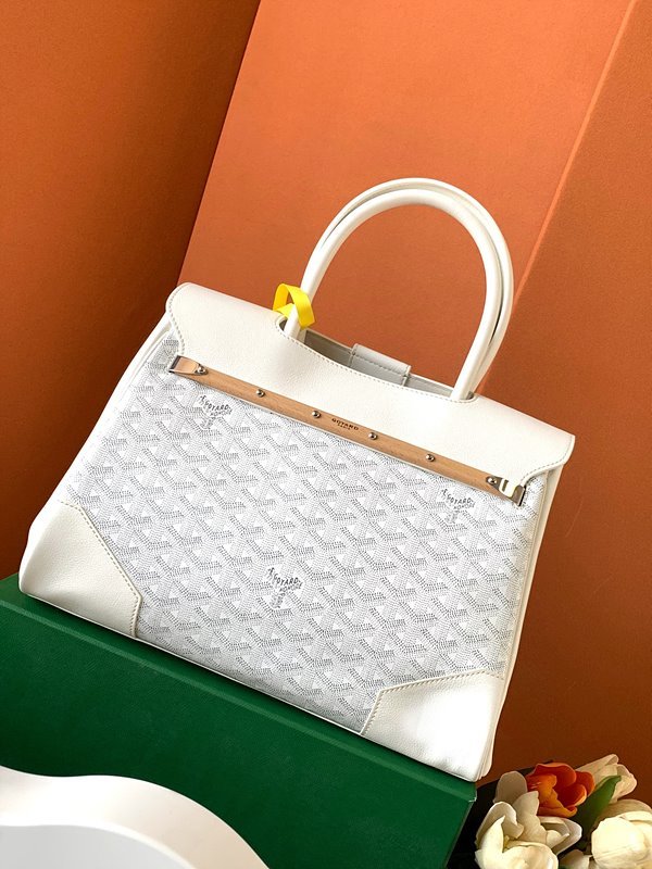 고야드 카바스 사이공 토트 백/ 화이트