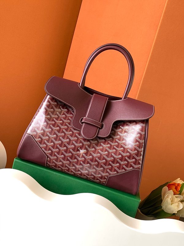 고야드 카바스 사이공 토트 백/ 버건디