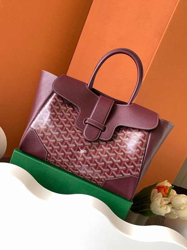 고야드 카바스 사이공 토트 백/ 버건디