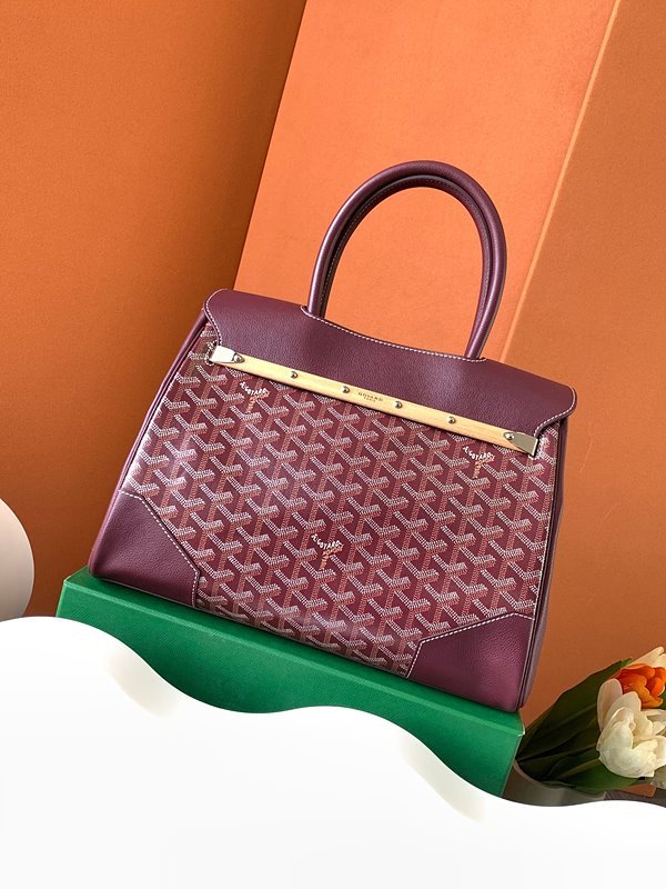 고야드 카바스 사이공 토트 백/ 버건디