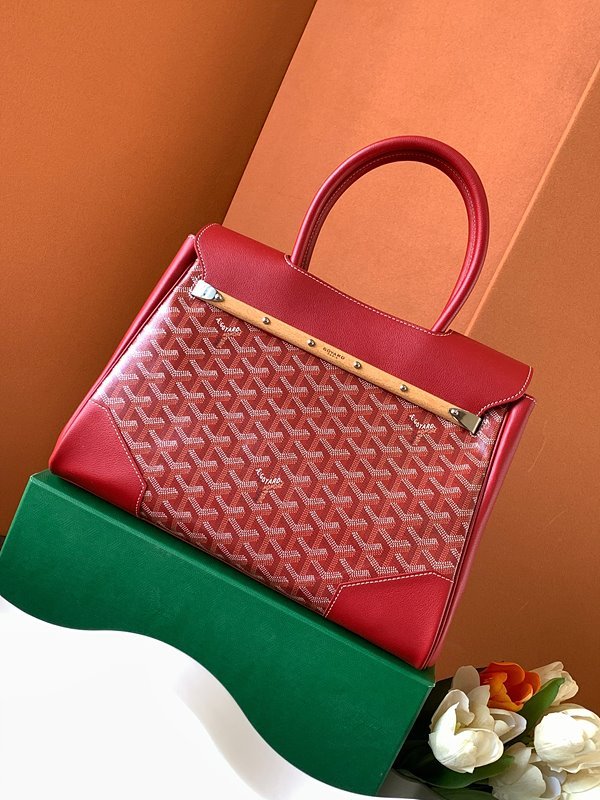 고야드 카바스 사이공 토트 백/ 레드