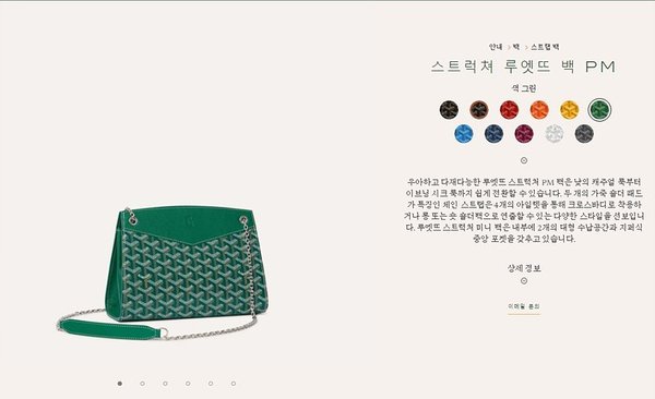 고야드 스트럭쳐 루엣뜨 백 PM / 그린