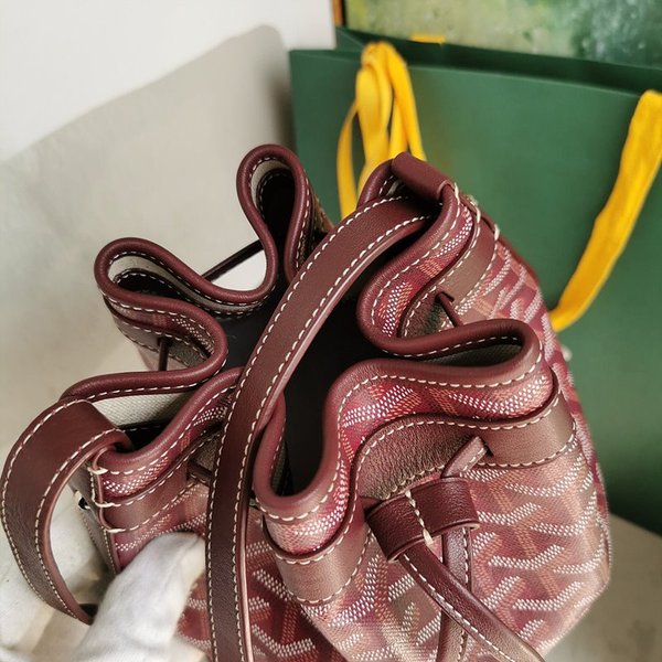 고야드 쁘띠 플로 버킷 백 / 버건디