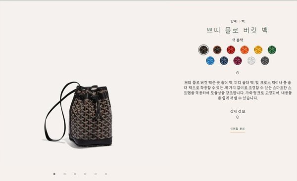 고야드 쁘띠 플로 버킷 백 / 블랙