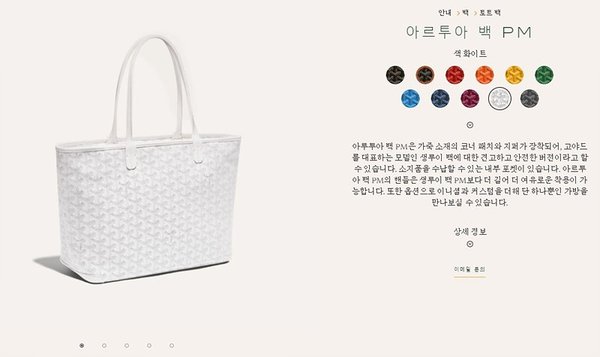 고야드 아르투아 백 PM / 화이트