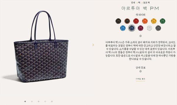 고야드 아르투아 백 PM / 네이비