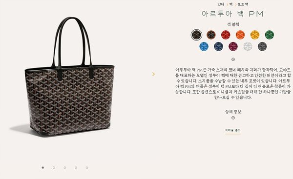 고야드 아르투아 백 PM / 블랙